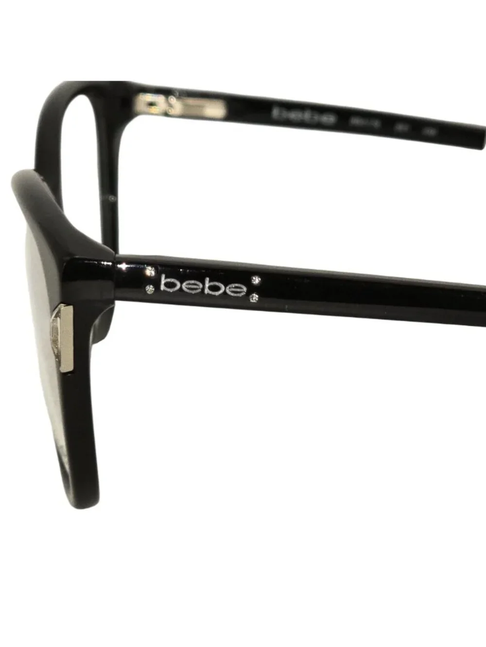 Bebe Womens Black Cat-Eye Eyeglass Frames BB4178 Jet 53-17-135
